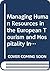 Managing Human Resources in the European Tourism and Hospital... by Tom  Baum