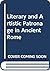 Literary and Artistic Patronage in Ancient Rome