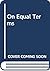 On Equal Terms: Jews in America 1881-1981
