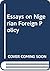 Essays on Nigerian foreign policy