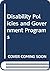 Disability policies and gov...