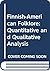 Finnish-American Folklore: Quantitative and Qualitative Analysis