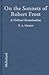 The Sonnets of Robert Frost : A Critical Examination of the 37 Poems