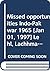 Missed opportunities Indo-Pak war 1965 by Lachhman Singh Lehl