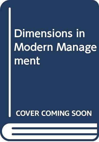 Dimensions in modern management (Paperback)