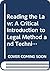 Reading the Law: A Critical Introduction to Legal Method and Techniques
