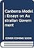 The Canberra model: Essays on Australian government