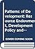 Patterns of development: Resources, policy and economic growth