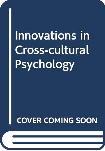Innovations in Cross-cultural Psychology (Hardcover)