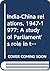 India-China relations, 1947-1977: A study of Parliament's role in the making of foreign policy