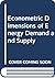 Econometric dimensions of energy demand and supply