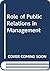 The role of public relations in management by Sam Black