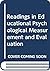 Readings in measurement and evaluation in education and psychology
