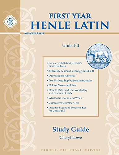 Henle Latin I Study Guide Units I and II (Latin Edition)