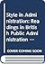 Style in administration: re...