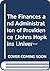 The Finances and Administration of Providence (Johns Hopkins University, Studies in the Social Sciences, Extra Volumes, 25)