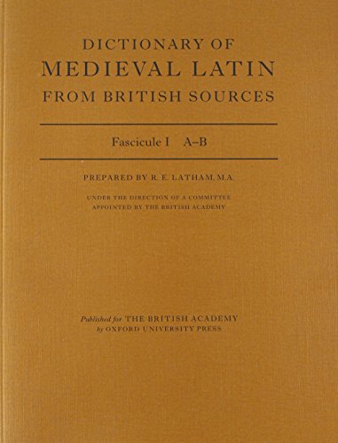 A-B (Dictionary of Medieval Latin from British Sources, 1)