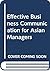 Effective Business Communication for Asian Managers