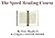 The Speed Reading Course
