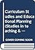 Curriculum Studies and Educational Planning
