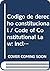 Codigo de derecho constitucional / Code of Constitutional Law: Incluye Cd-rom Con La Legislacion De Derecho Publico De Las 17 Ccaa Mas Ceuta Y Melilla. Actualizado En Internet (Spanish Edition)