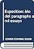 Exposition: Model paragraph...