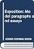 Exposition: Model paragraphs and essays