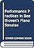 Performance Practices in Beethoven's Piano Sonatas