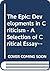 The Epic: Developments in Criticism (Casebooks Series)