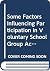 Some Factors Influencing Participation in Voluntary School Group Activities: A Case Study of One High School