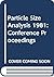 Particle Size Analysis by Terence Allen