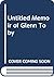 Untitled Memoir of Glenn Toby by Blair S. Walker