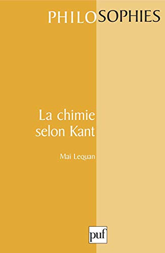 La chimie selon Kant (Paperback)