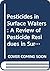 Pesticides in Surface Water...
