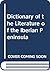 Dictionary of the Literature of the Iberian Peninsula [2 volumes]