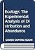 Ecology: The Experimental Analysis of Distribution and Abundance