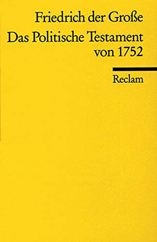 Das Politische Testament von 1752. (Paperback)