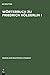 Worterbuch Zu Friedrich Holderlin: Die Gedichte. Auf Der Textgrundlage Der Grosen Stuttgarter Ausgabe (1)