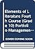 Elements of Literature Fourth Course (Grade 10) Portfolio Management System