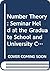 Number Theory: Seminar Held...