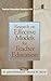 Research on Effective Models for Teacher Education: Teacher Education Yearbook VIII