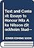 Text and Context: Essays to Honor Nils Ake Nilsson (Stockholm Studies in Russian Literature, 23)