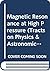 Magnetic Resonance at High Pressure by George B. Benedek