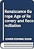 Renaissance Europe Age of Recovery and Reconciliation