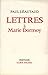 Lettres à Marie Dormoy