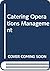 Catering Operations Management by Paul Merricks