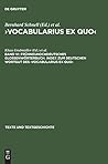 ›Vocabularius Ex quo‹: Band VI:Frühneuhochdeutsches Glossenwörterbuch. Index zum deutschen Wortgut des >Vocabularius Ex Quo‹