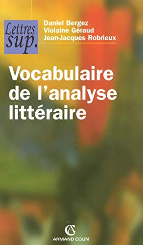 Vocabulaire De L'analyse Littéraire (Paperback)