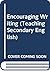 Encouraging Writing (Teaching Secondary English)