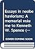 Essays in Neobehaviorism by Howard H. Kendler